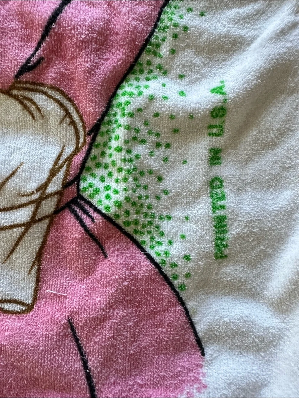 Vintage Disney Beauty and the Beast Princess Towel